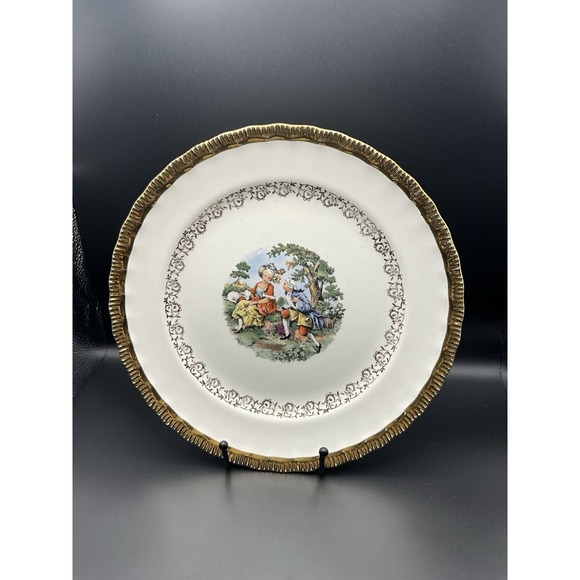 Atlas Other - Atlas Fine China Ware 22 KT Gold Pattern 741- 10" Plate with courting couple